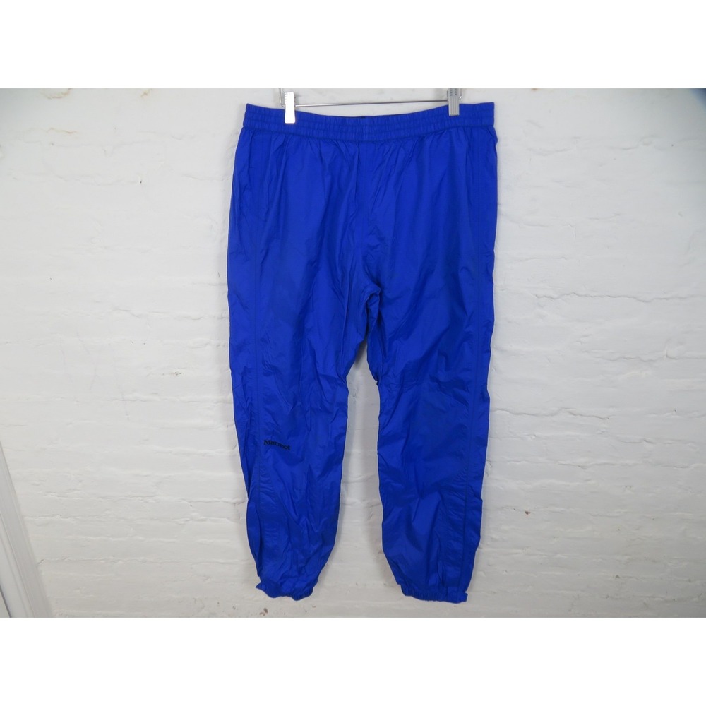 Marmot Rain Pants Mens XL Blue Lightweight Lined Waterproof Hiking Outdoor